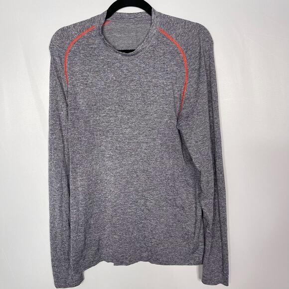 Lululemon Mens Small S Heather Gray Metal Vent Tech Long Sleeve Crew Neck Raglan - Picture 1 of 7